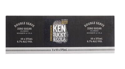 Kentucky Bourbon Double Serve No Sugar Can 375 10pk Pack 10 | Liquorland