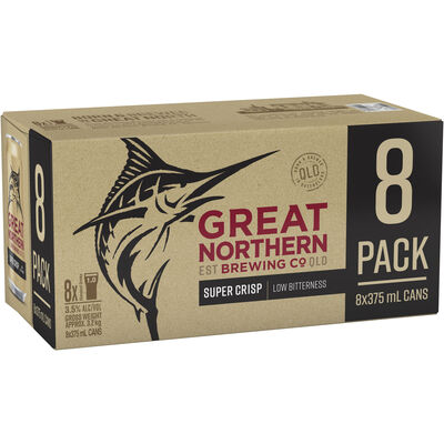Great Northern Super Crisp Lager Can 375mL Pack 8 | Liquorland