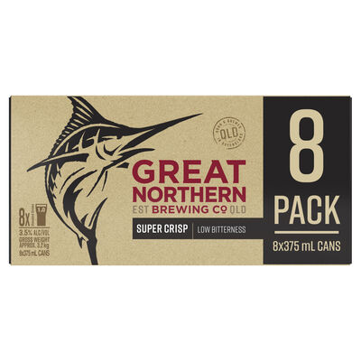 Great Northern Super Crisp Lager Can 375mL Pack 8 | Liquorland