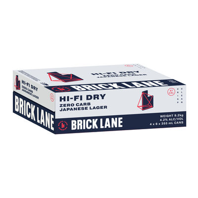 Brick Lane Hi Fi Dry Japanese No Carb Lager Can 355mL Carton 24 | Liquorland