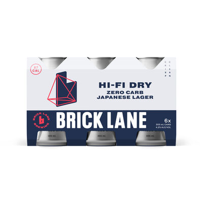 Brick Lane Hi Fi Dry Japanese No Carb Lager Can 355mL Pack 6 | Liquorland