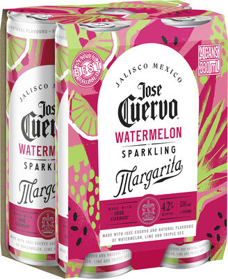 Jose Cuervo Watermelon Sparkling Margarita Can 330mL Pack 4 | Liquorland