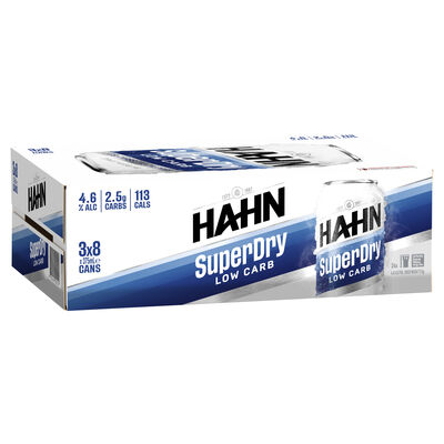 Hahn Super Dry Can 375mL Carton 24 | Liquorland