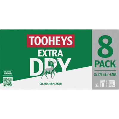 Tooheys Extra Dry Can 375mL Pack 8 | Liquorland