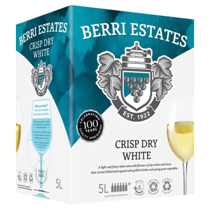Berri Crisp Dry White Cask 5l Each | Liquorland
