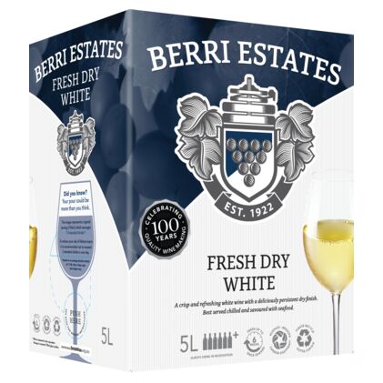 Berri Fresh Dry White Cask 5l Each | Liquorland