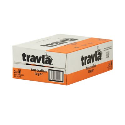 Travla Mid Strength Lager Can 375mL Carton 24 | Liquorland