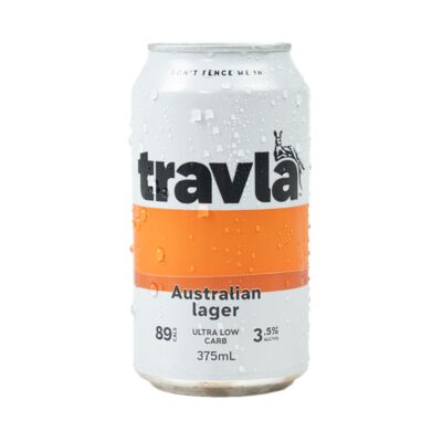 Travla Mid Strength Lager Can 375mL Each | Liquorland