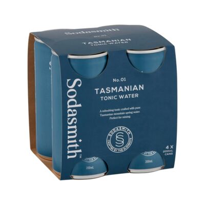 Sodasmith Tasmanian Tonic Water Can 200mL Pack 4 | Liquorland