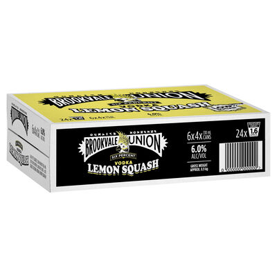 Brookvale Union Vodka Lemon Squash Can 330mL Carton 24 | Liquorland