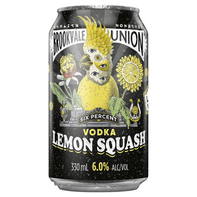 Brookvale Union Vodka Lemon Squash Can 330mL Each | Liquorland