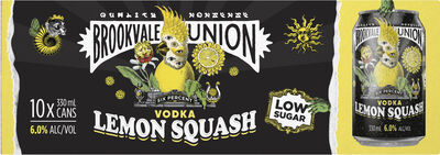 Brookvale Union Vodka Lemon Squash Can 330mL 10pk  Pack 10 | Liquorland