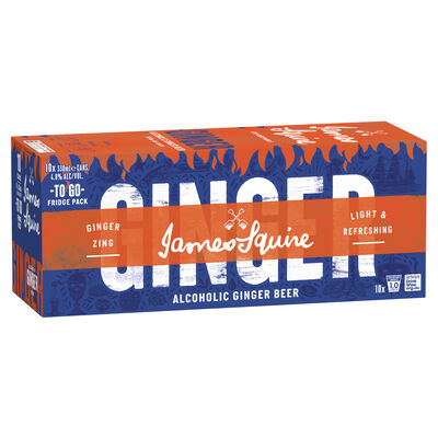James Squire Ginger Beer Can 330mL 10pk Pack 10 | Liquorland