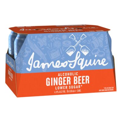 James Squire Ginger Beer Low Sugar Can 330mL Pack 6 | Liquorland