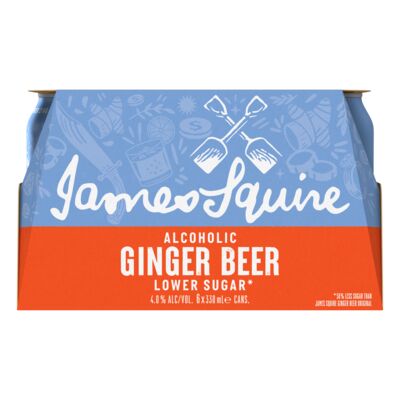 James Squire Ginger Beer Low Sugar Can 330mL Pack 6 | Liquorland