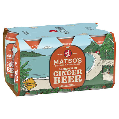 Matso S Ginger Beer Can 330mL Pack 6 | Liquorland