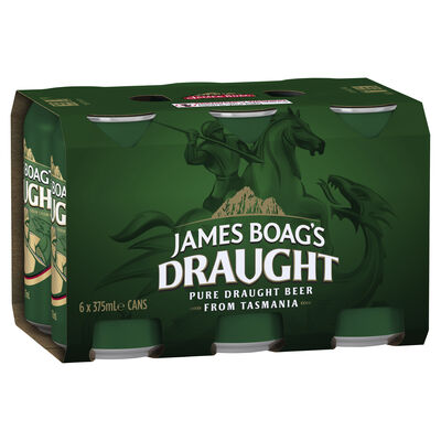 Boags Draught Can 375mL Pack 6 | Liquorland