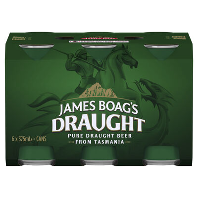 Boags Draught Can 375mL Pack 6 | Liquorland
