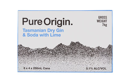 Pure Origin Dry Gin Soda With Lime Can 250mL Carton 24 | Liquorland
