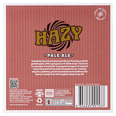 Young Henrys Hazy Pale Can 375mL Carton 16 | undefined
