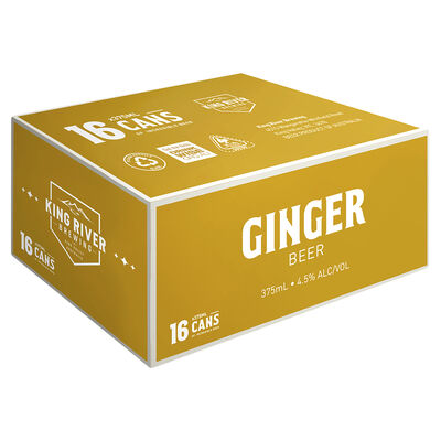 King River Ginger Beer Can 375mL Carton 16 | Liquorland