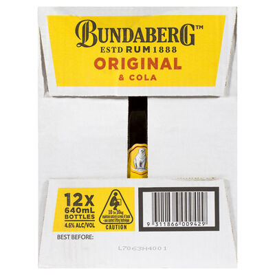 Bundaberg Cola Bottle 640mL Carton 12 | Liquorland