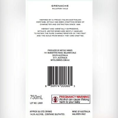 Mitolo Jester Grenache 750mL Each | Liquorland