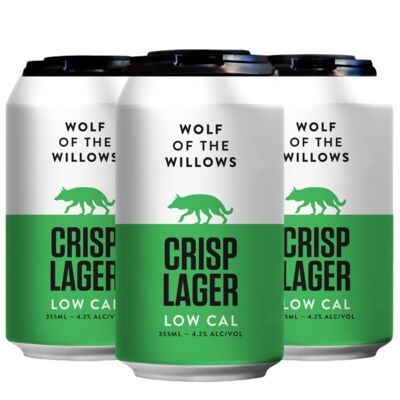 Wolf Of The Willows Crisp Lager Can 355mL Pack 4 | Liquorland