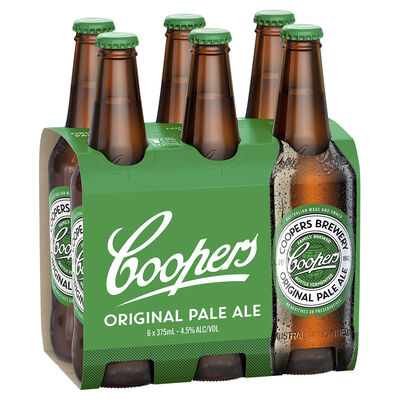 Coopers Original Pale Ale Bottle 375mL Pack 6 | Liquorland