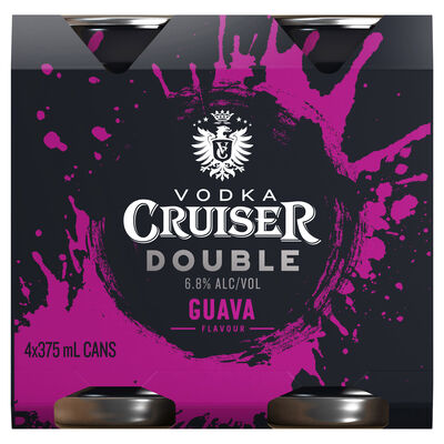 Vodka Cruiser Double Guava Can 375mL Pack 4 | Liquorland