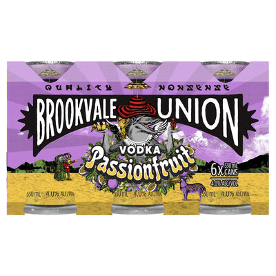 Brookvale Union Vodka Passionfruit Can 330mL Pack 6 | Liquorland
