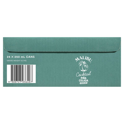 Malibu Cocktails Pina Colada Can 250mL Carton 24 | Liquorland