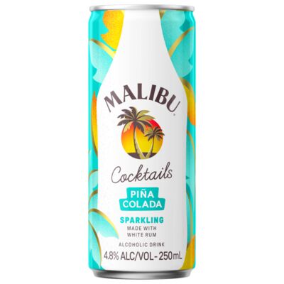 Malibu Cocktails Pina Colada Can 250mL Pack 4 | Liquorland