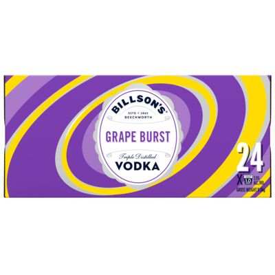 Billson S Grape Burst Vodka Mixed Drink Can 355mL Carton 24 | Liquorland