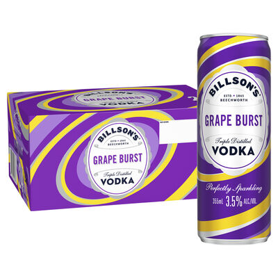 Billson S Grape Burst Vodka Mixed Drink Can 355mL Carton 24 | Liquorland