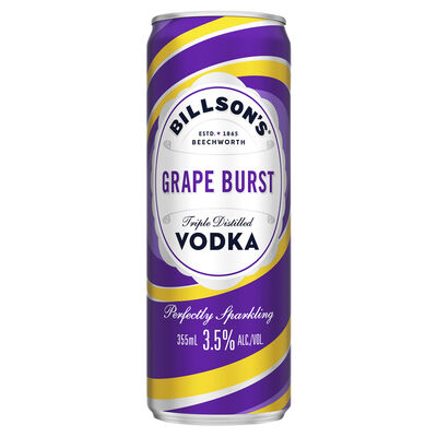 Billson S Grape Burst Vodka Mixed Drink Can 355mL Each | Liquorland