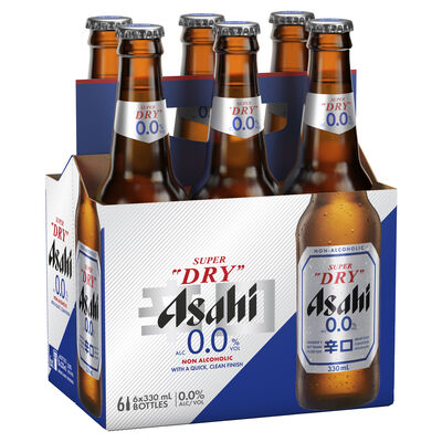 Asahi 0 0 Bottle 330mL Pack 6 | Liquorland
