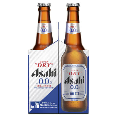 Asahi 0 0 Bottle 330mL Pack 6 | Liquorland
