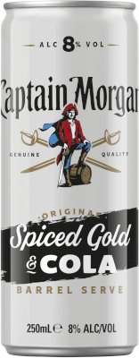 Captain Morgan Cola Barrel Serve 8 Can 250mL Carton 24 | Liquorland