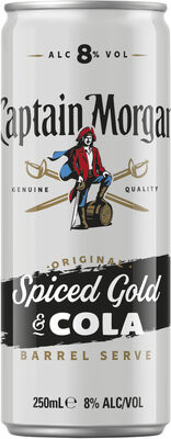 Captain Morgan Cola Barrel Serve 8 Can 250mL Pack 4 | Liquorland