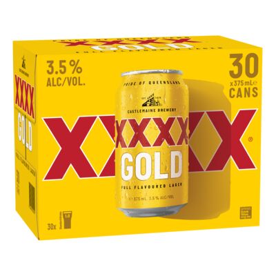 Xxxx Gold Block Can 375mL Pack 30 | Liquorland