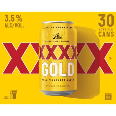 Xxxx Gold Block Can 375mL Pack 30 | Liquorland