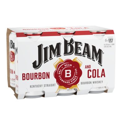 Jim Beam White Cola Can 375mL Pack 6 | Liquorland