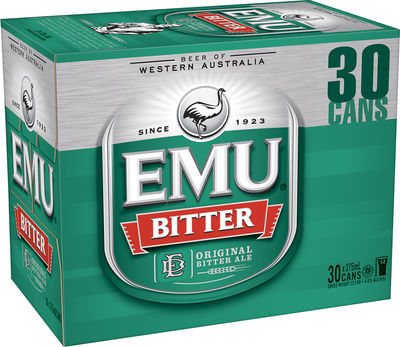 Emu Bitter Block Can 375mL Pack 30 | Liquorland