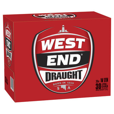 West End Draught Block Can 375mL Pack 30 | Liquorland