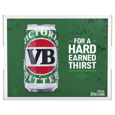 Victoria Bitter Block Can 375mL Pack 30 | Liquorland