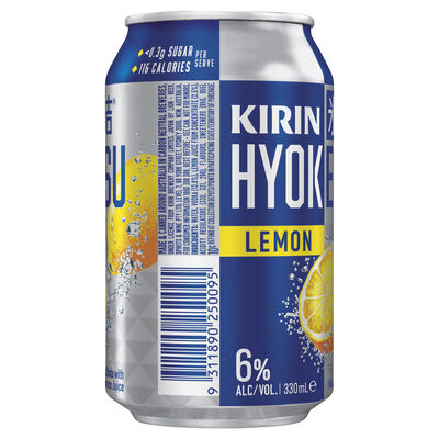 Kirin Hyoketsu Lemon Can 330mL Each | Liquorland