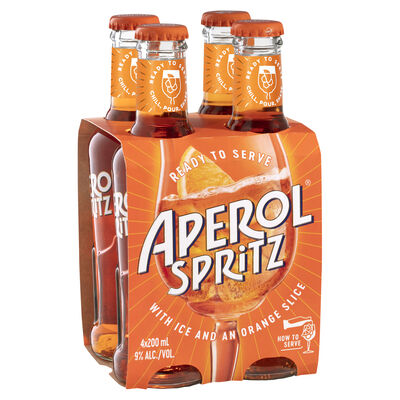 Aperol Spritz Bottle 200mL Pack 4 | Liquorland