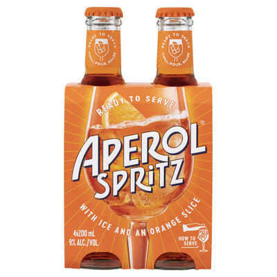 Aperol Spritz Bottle 200mL Pack 4 | Liquorland