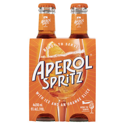 Aperol Spritz Bottle 200mL Pack 4 | Liquorland